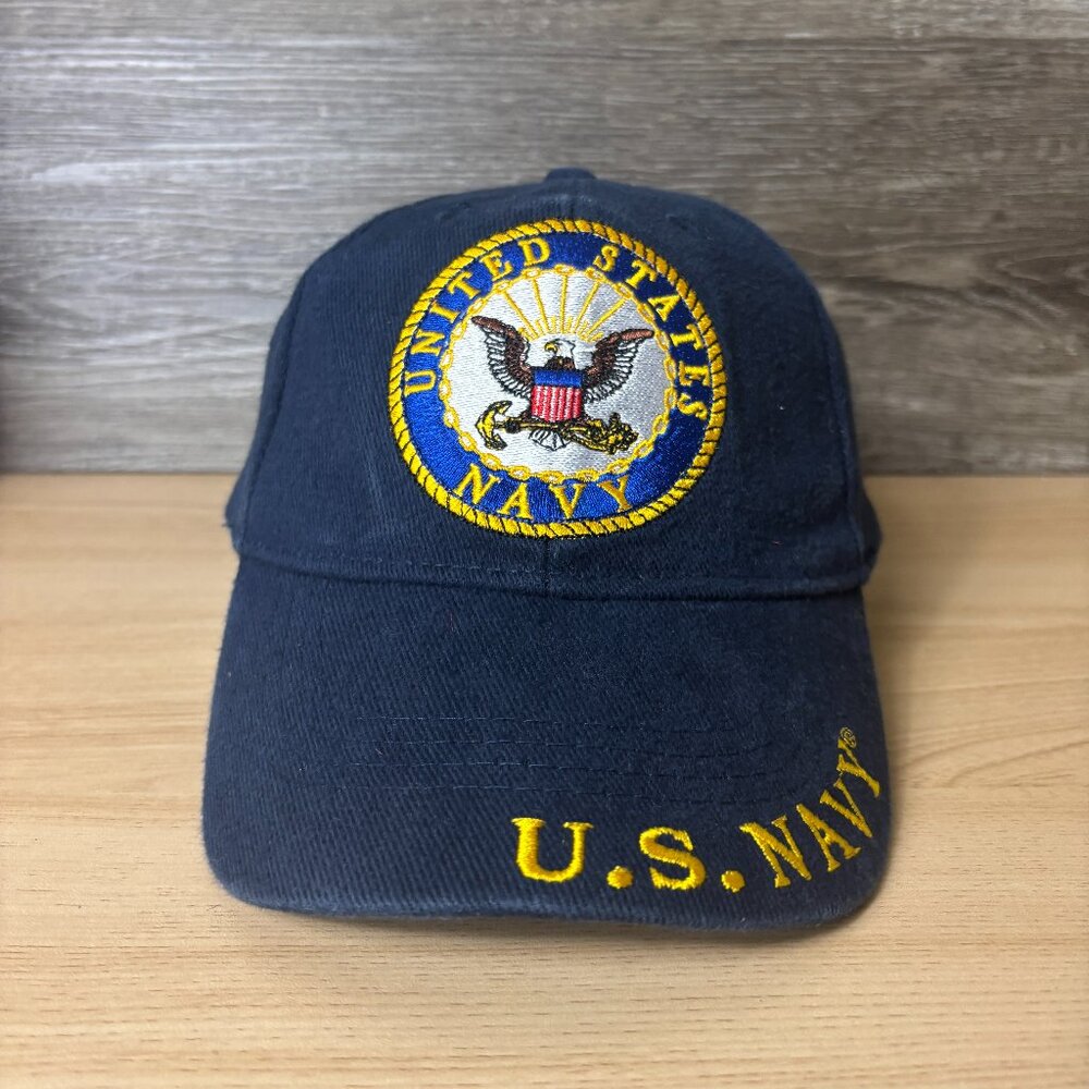 US Navy Hat‎ Cap Strap Back Blue United States Adjustable